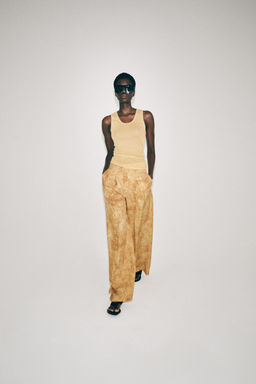 PANTAL?N ESTAMPADO ZW COLLECTION / Ocre