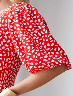 Платье женское красный - Vilatte фото 3