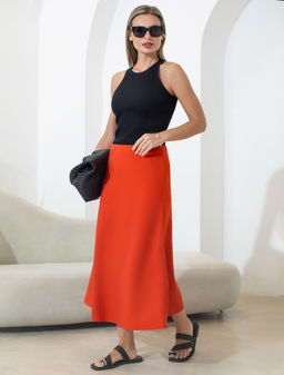 Юбка из плотного лиоцелла скроенная по косой