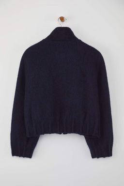 Lacivert Regular Kal?p Tuylu Kase Bomber Ince Ceket Mont TWOAW26MO00101 - Trendyolmilla фото 7