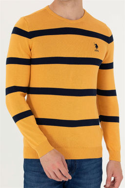 U. S. Polo Assn Мужской горчичный свитер - U.s. polo assn фото 6