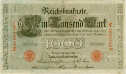 1000 марок 1910 года Германия