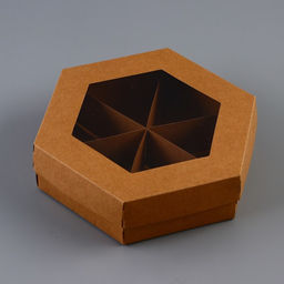Цена за 5 шт. Коробка под сухофрукты менажница, с ПВХ окном, 6 ячеек, 18.5×18.5×5.5 см