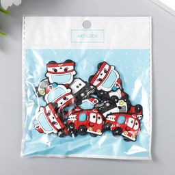 Декоративные элементы для творчества Арт Узор. Спецслужбы. Транспорт, набор 15 шт., резина, 2.8?3.5 см, МИКС