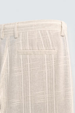 STRIPED REGULAR FIT TROUSERS - Zara фото 9