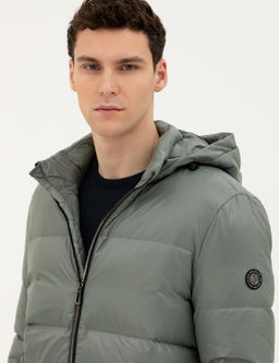 Gri Kap__onlu _i_me Mont