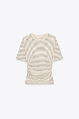 RUSTIC RUCHED T-SHIRT - Zara фото 7