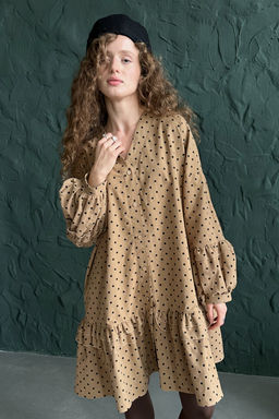 Платье женское COSY076/02/Бежевый, черный - M&G all natural фото 7