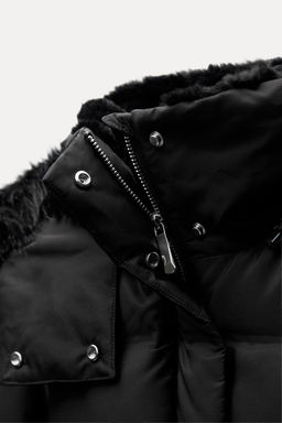 WATER AND WIND PROTECTION HOODED DOWN PUFFER JACKET WITH BELT - Zara фото 9