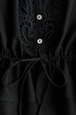 Blusa en mezcla de lino con bordado ingl?s - H&m фото 3