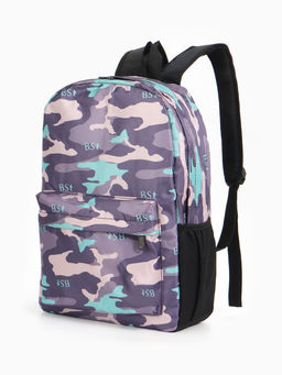 Рюкзак школьный на молнии, с карманами, с принтом, размер 30?13?42 см, тёмно-синий/чёрный