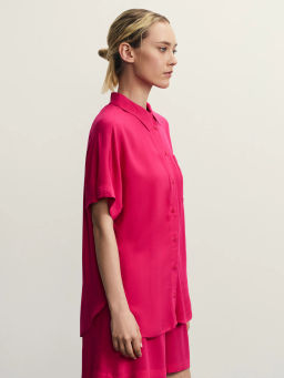 Рубашка с коротким рукавом из вискозы / Zarina  фото 4