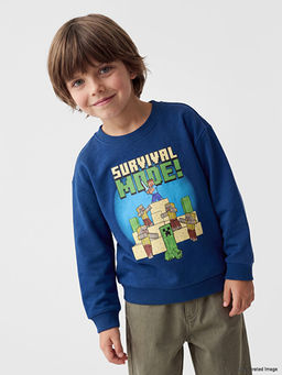 Minecraft Bask?l? Erkek ?ocuk Sweatshirt