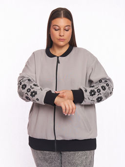 Бомбер с вышивкой GA02061GRY24 - Артесса фото 6