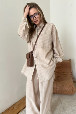 Костюм женский SET065/08/Бежевый, белый - M&G all natural фото 5