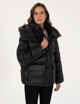 Siyah Oversize Mont