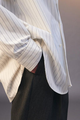 LIMITED EDITION CROSSED STRIPE SHIRT - Zara фото 7