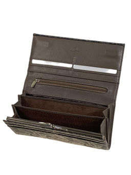 Женский кошелёк из натуральной кожи, цвет коричневый - Greta фото 2