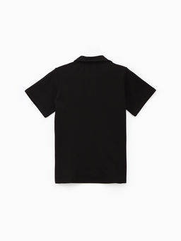 Футболка - поло женская MINAKU, размер 50-52 (2XL), итерлок, чёрная