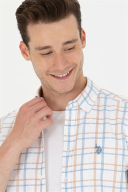 U. S. Polo Assn Мужская рубашка в клетку цвета экрю - U.s. polo assn фото 9