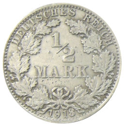 1/2 марки 1918 года G Германия