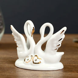 Фигурка под фарфор «2 лебедя изящество», стразы, 10×5×9 см
