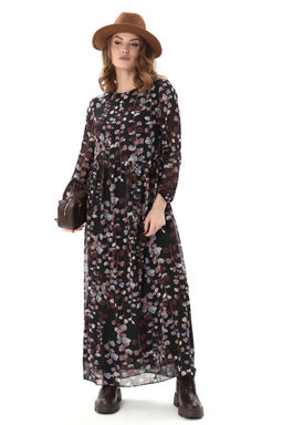 Платье NIKVA н801-7 листья мультиколор  фото 8