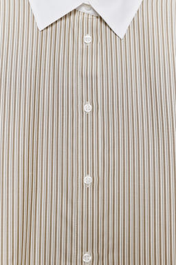 ZW COLLECTION CONTRAST STRIPED SHIRT - Zara фото 9