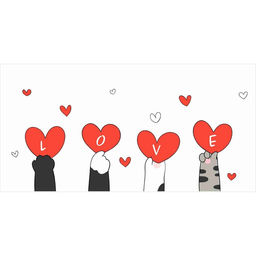 Защитная самоклеящаяся пленка на месте кормления/туалета питомца Коты. Любовь 50х25 см - Simaland фото 2