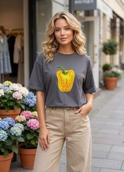 K13537 Футболка OVER SIZE (хлопок) ГРАФИТ