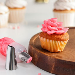 Цена за 4 шт. Насадка кондитерская KONFINETTA Роза, d=5 см, выход 3,5 см, нержавеющая сталь