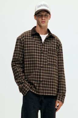 Camisa cropped de franela Loose Fit - H&m фото 2