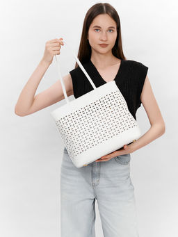 LACCOMA сумка Y2318-белый натуральная кожа полиэстер