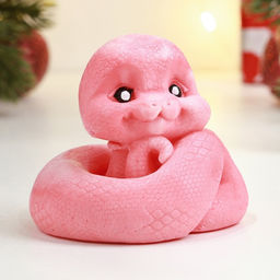 Фигурное мыло Змея Малыш градиент розовый