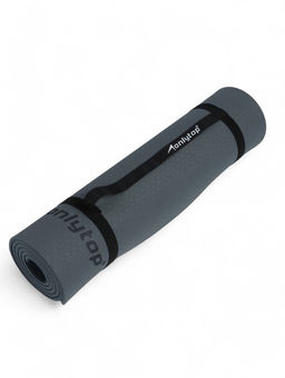 Коврик для фитнеса и йоги ONLYTOP, 183×61×0.8 см, графитовый