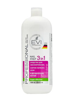 EVI professional Средство для обезжиривания ногтей, снятия липкого слоя и дегидратации ногтей 3 в 1, 1000 мл