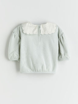 Bebe Yaka Nak??l? K?z Bebek Sweatshirt