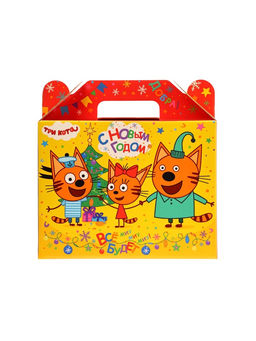 Сладкий новогодний подарок Три кота, b34, детский, 900 г