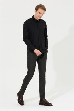 U. S. Polo Assn / Рубашка мужская черная Uzunkol Basic - U.s. polo assn фото 7