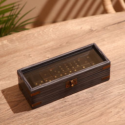 Игра настольная «Домино», в шкатулке, 22×8.5×6.5 см, манговое дерево