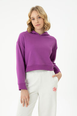 Женская фиолетовая толстовка с капюшоном - U.s. polo assn фото 18