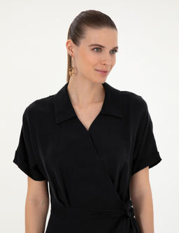 Siyah Comfort Fit Dokuma Elbise - Pierre cardin фото 2