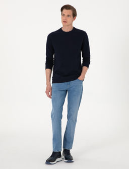 Lacivert 2 _plik Regular Fit Bisiklet Yaka Basic Sweatshirt - Pierre cardin фото 4