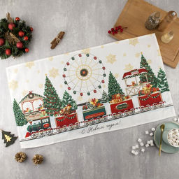 Полотенце Этель Новогодняя ярмарка 40х73 см, 100% хл, саржа 190 гр/м2  фото 7