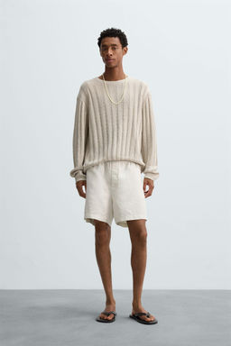 100% HEMP BERMUDA SHORTS - Zara фото 11