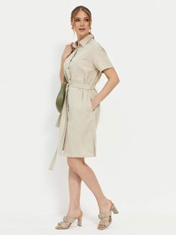 из 100% льна премиального качества. Платье Лион бежевое - Vals фото 4