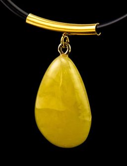 Эффектная подвеска из натурального балтийского янтаря медового цвета Эльза - Амберхолл фото 6