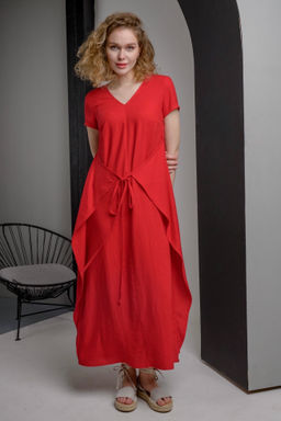 70%лен +30% вискоза Длинное плаиье из струящегося льна