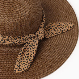 Шляпа женская MINAKU Leopard, коричневая, размер 56-58