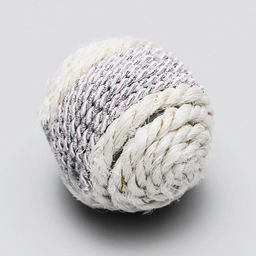 Набор витых игрушек для кошек: мышь 7 см. шарик 4 см, сизаль, цвет МИКС